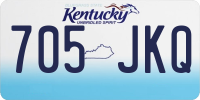 KY license plate 705JKQ