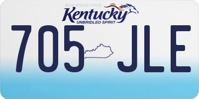KY license plate 705JLE