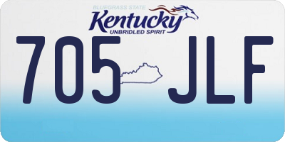 KY license plate 705JLF
