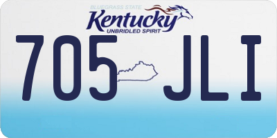 KY license plate 705JLI