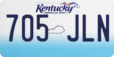 KY license plate 705JLN