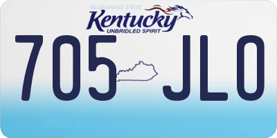 KY license plate 705JLO