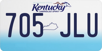 KY license plate 705JLU