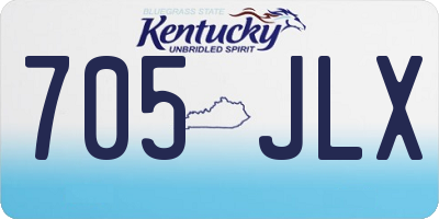 KY license plate 705JLX