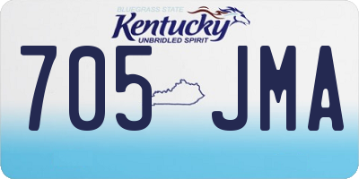 KY license plate 705JMA