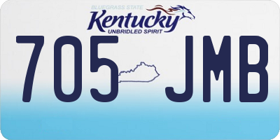 KY license plate 705JMB