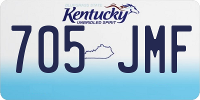 KY license plate 705JMF