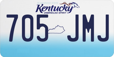 KY license plate 705JMJ