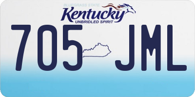 KY license plate 705JML