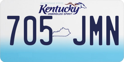 KY license plate 705JMN