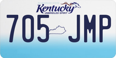 KY license plate 705JMP