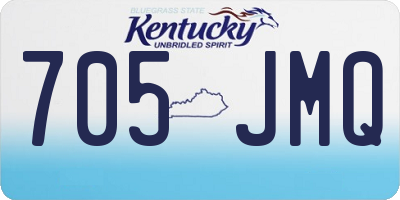 KY license plate 705JMQ