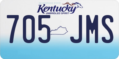 KY license plate 705JMS