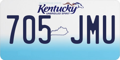 KY license plate 705JMU