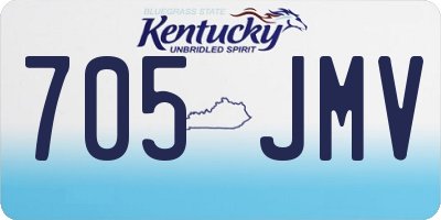 KY license plate 705JMV