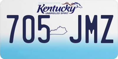 KY license plate 705JMZ