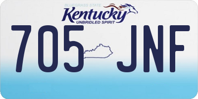 KY license plate 705JNF