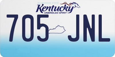 KY license plate 705JNL