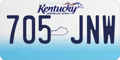 KY license plate 705JNW