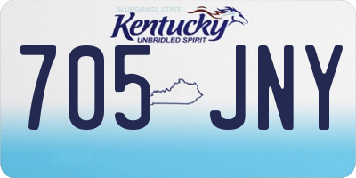KY license plate 705JNY
