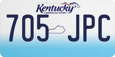 KY license plate 705JPC