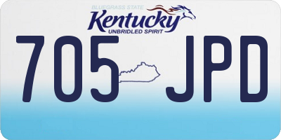 KY license plate 705JPD