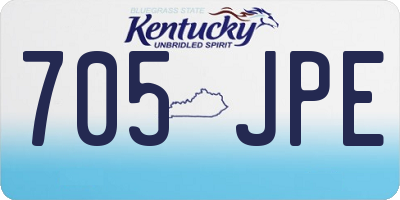 KY license plate 705JPE