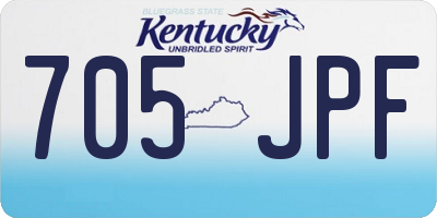 KY license plate 705JPF