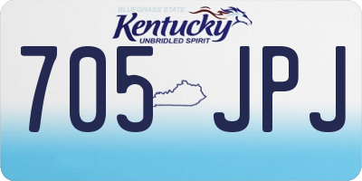 KY license plate 705JPJ