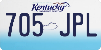 KY license plate 705JPL
