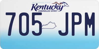 KY license plate 705JPM