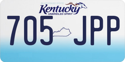 KY license plate 705JPP