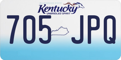 KY license plate 705JPQ