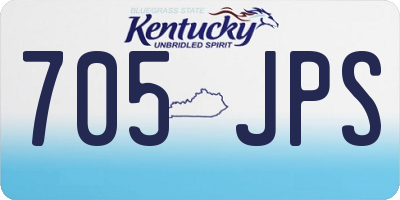 KY license plate 705JPS