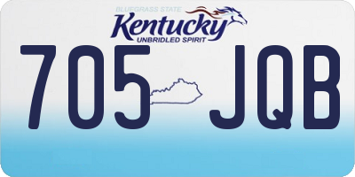 KY license plate 705JQB