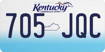 KY license plate 705JQC