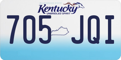 KY license plate 705JQI