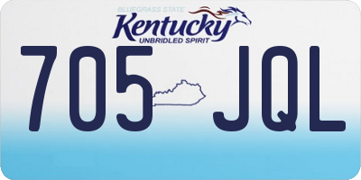 KY license plate 705JQL