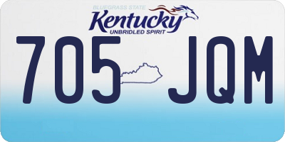 KY license plate 705JQM