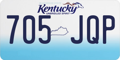 KY license plate 705JQP