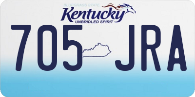 KY license plate 705JRA