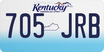 KY license plate 705JRB