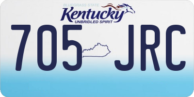 KY license plate 705JRC