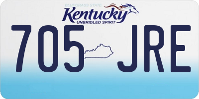 KY license plate 705JRE