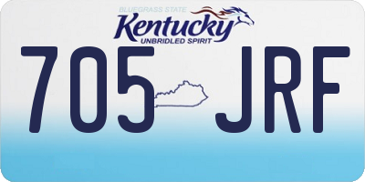 KY license plate 705JRF