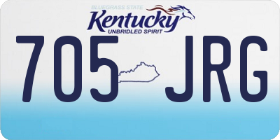 KY license plate 705JRG