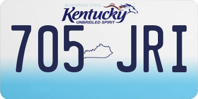 KY license plate 705JRI