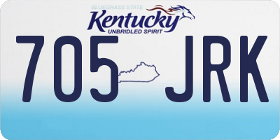 KY license plate 705JRK