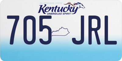 KY license plate 705JRL