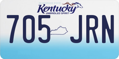 KY license plate 705JRN